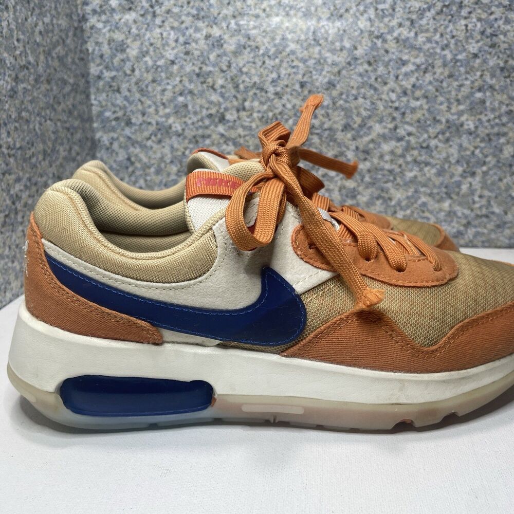 USED 4.5Y Nike Air Max Motif Shoes, Sesame/Hot Curry/Sail/Game Royal, DH9388-200